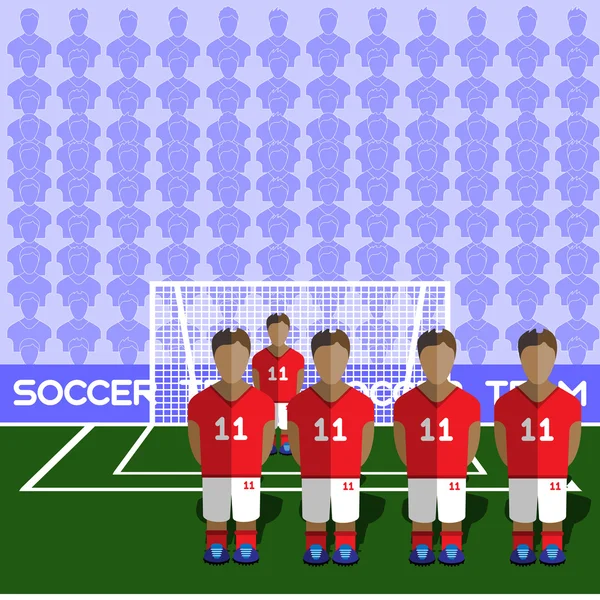 Inglaterra Soccer Club Penalidade no Estádio —  Vetores de Stock