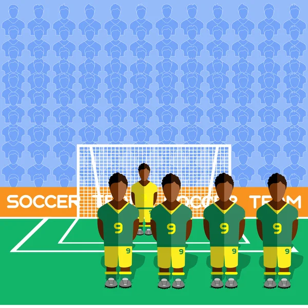South Africa Soccer Club Penalty on a Stadium — стоковий вектор