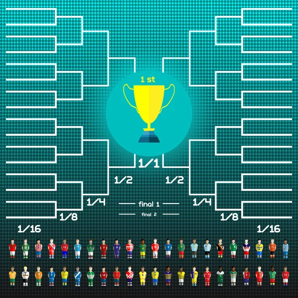 World Cup Team Scoreboard — 스톡 벡터