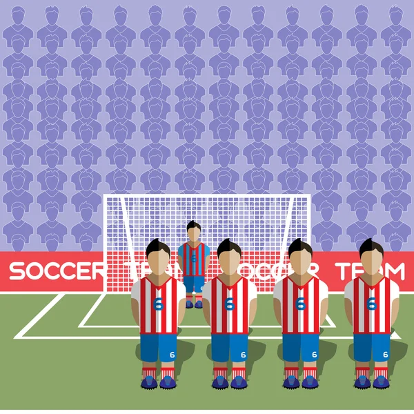 Paraguay Soccer Club Penalty on a Stadium — стоковий вектор