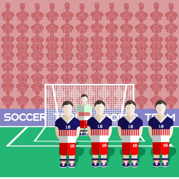 USA Soccer Club Penalty on a Stadium — Stock Vector