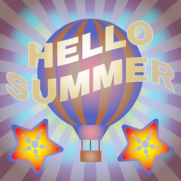 Γεια σας καλοκαίρι διάνυσμα banner — Διανυσματικό Αρχείο