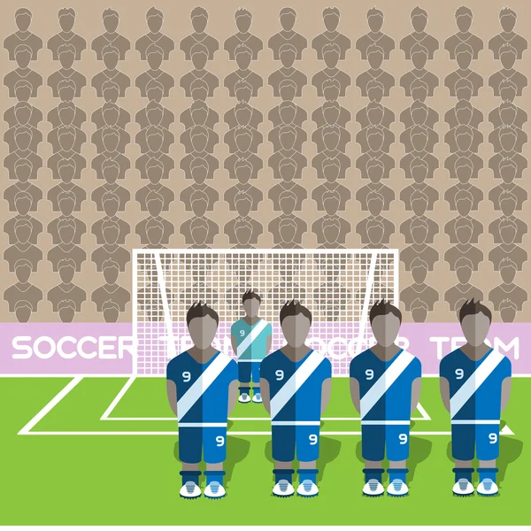 Guatemala Soccer Club Penalty on a Stadium — 图库矢量图片