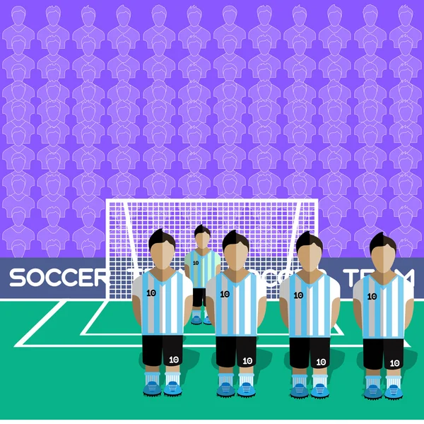 Argentina Soccer Club Penalty on a Stadium — Stockvector