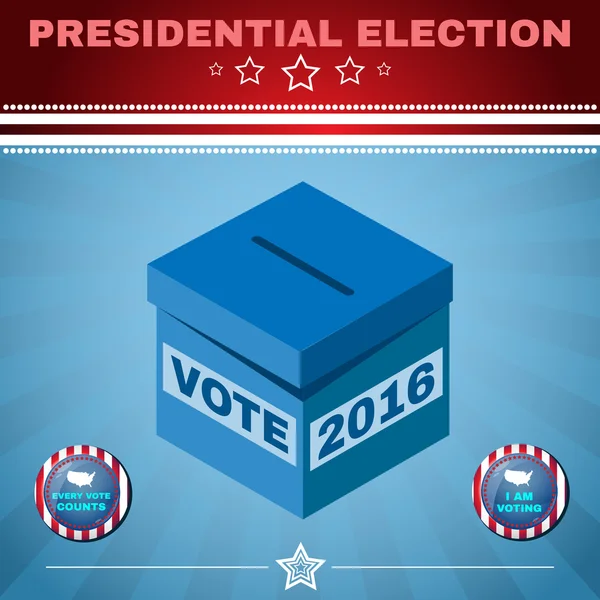 Usa Election 2016 Every Vote Counts — Wektor stockowy