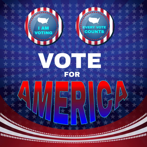 Vote for America I Am Voting Banner — Stockový vektor