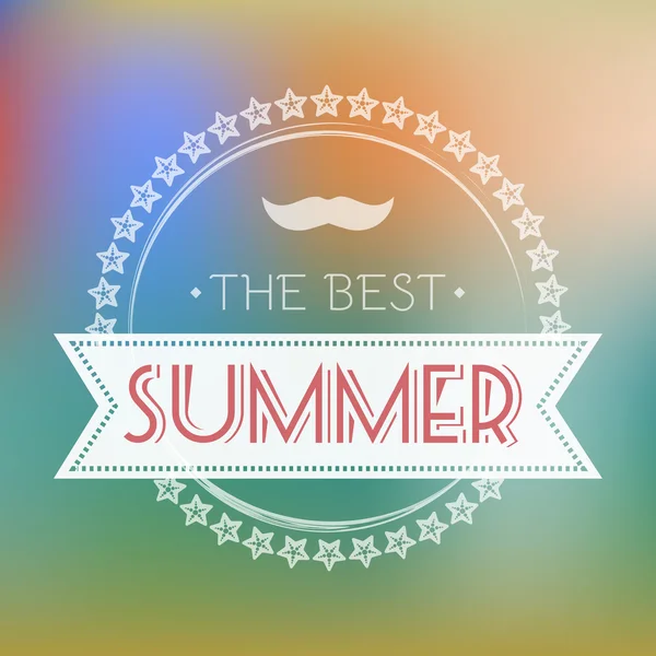 Best Summer Text Card Vector Illustration. — Διανυσματικό Αρχείο