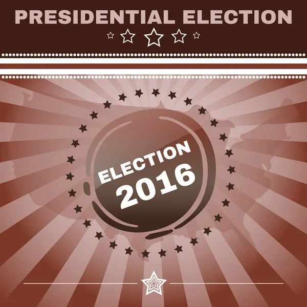 Bannière 2016 de l'élection présidentielle américaine — Image vectorielle