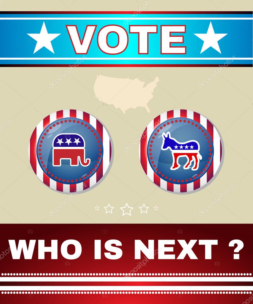 Who is Next President Banner Elephant versus Donkey