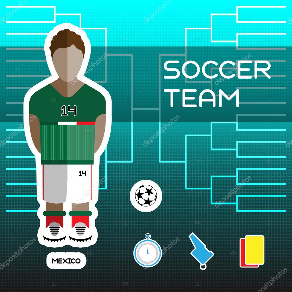 Photos mexico soccer team Mexico Soccer Team — Stock Vector