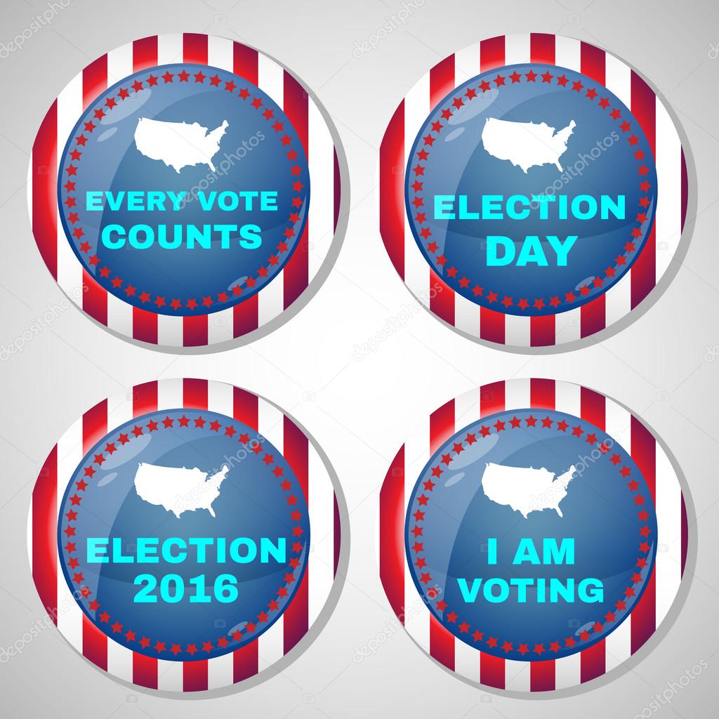 Usa Presidential Election Campaign Badges