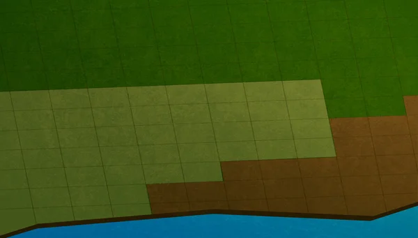 Computerspielfelder aus quadratischen Kacheln. — Stockfoto
