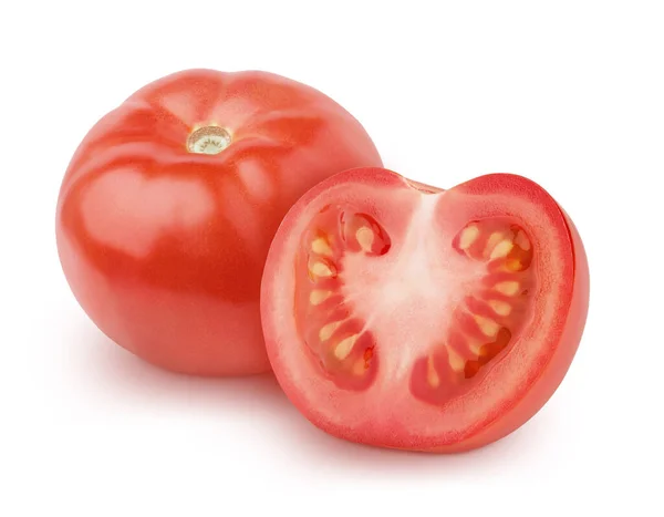 蔬菜组合，新鲜的红色西红柿，白色背景分离. — 图库照片