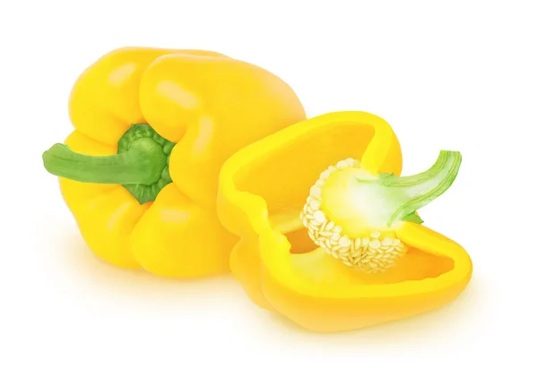 Zeleninové složení s papriky izolované na bílém pozadí. — Stock fotografie