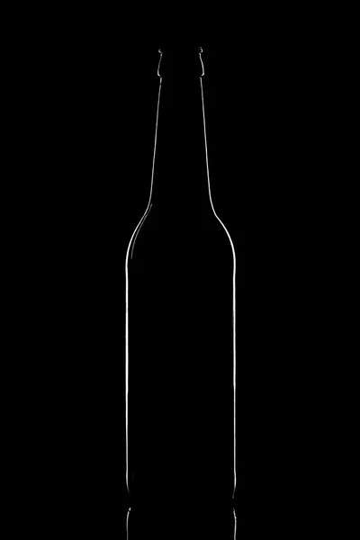 Contour of dark beer bottle — Stock Photo, Image