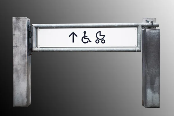 Entrance to the shop for physically challenged persons and strol — Stock Photo, Image