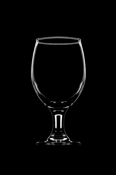 Verre pour bière sur fond noir — Photo