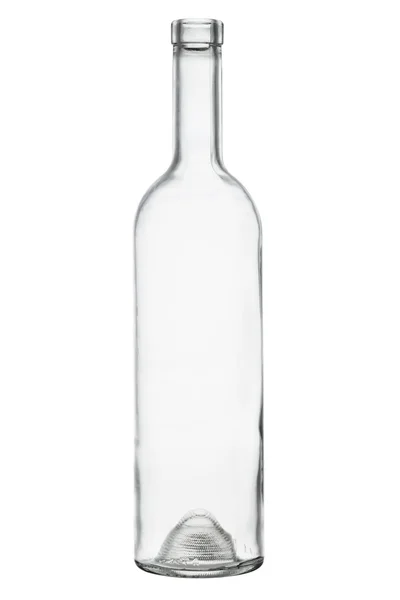 Isolated transparent bottle for white vine — Stock Photo, Image