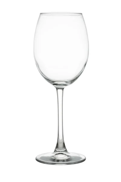 Verre à vin vide isolé sur fond blanc — Photo