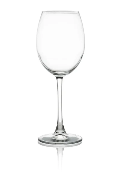 Leeg wijnglas geïsoleerd op witte achtergrond — Stockfoto