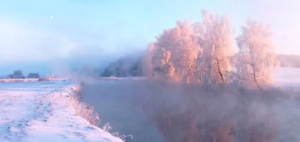 Fairy winter sunrise — Stock Photo, Image