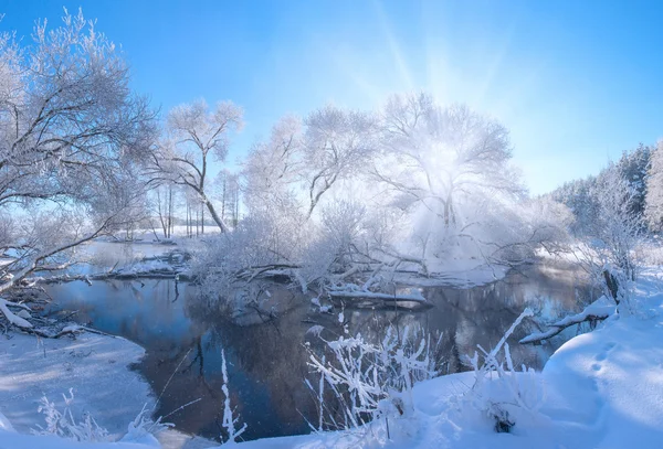 Paisagem de inverno de fadas — Fotografia de Stock