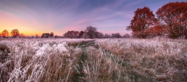 renkli sonbahar gündoğumu