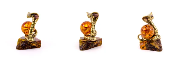 Figurina del serpente con ambra — Foto Stock