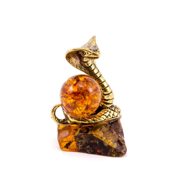Figurina del serpente con ambra — Foto Stock