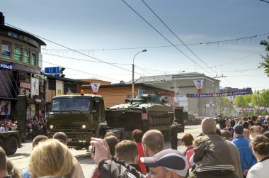 Fas üzerinde zafer 70 yıldönümü için askeri geçit töreni