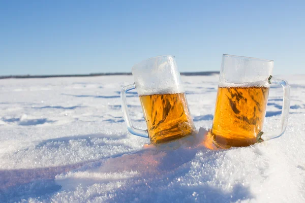 Taza de cerveza fría —  Fotos de Stock