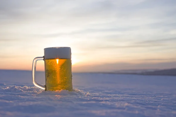 Taza de cerveza fría —  Fotos de Stock