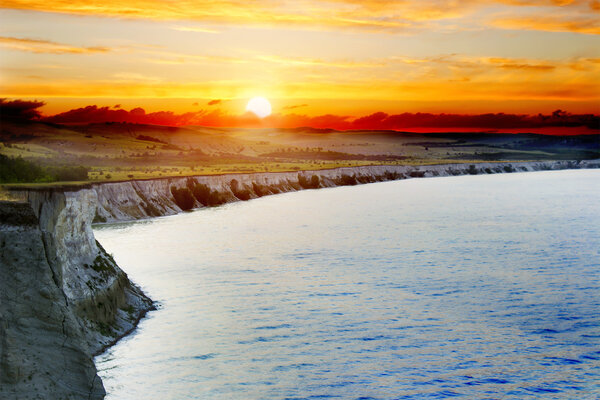 Скала на закате Стоковое Фото