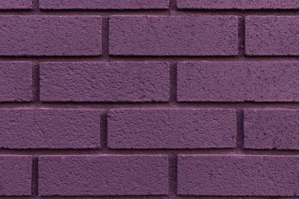 漆成紫砖墙纹理背景的近景 — 图库照片