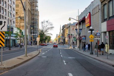 Ottawa, Kanada 23 Mayıs 2021: Kanada 'nın Ottawa şehrinin şehir merkezi.