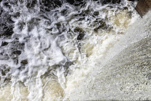 Rideau Canal Slussar Ottawa Kanada Närbild Strömmande Vatten Ovanifrån — Stockfoto