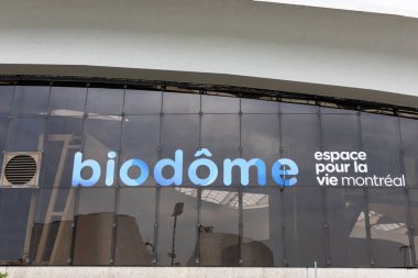 Montreal, Kanada - 6 Temmuz 2025: Montreal Biodome binası Quebec şehrinde