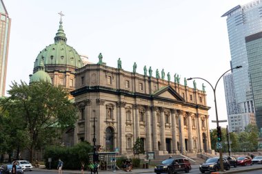 Montreal, Kanada - 2 Ağustos 2025: Mary Queen of the World Cathedral, Katolik tarihi kilise
