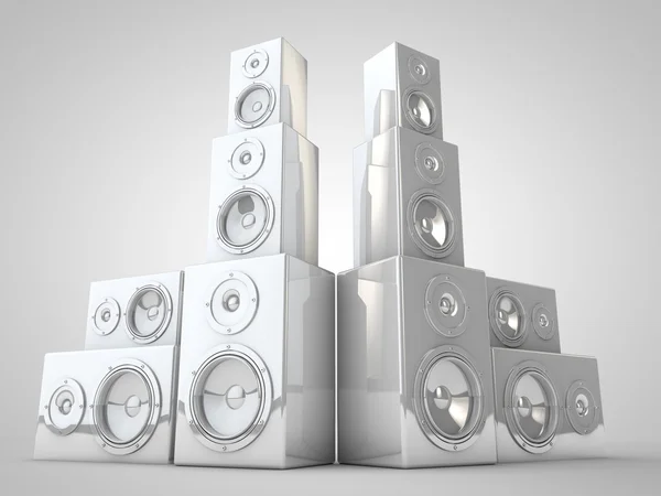 Beyaz hoparlör Render