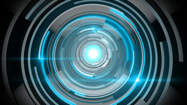 Cirkel van blauwe technologie — Stockfoto