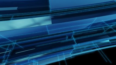 fütüristik, arka plan mavi