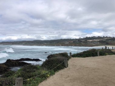 Dalgalar kumlu bir kıyıya yuvarlanarak bulutların sürüklenmesiyle rahatlatıcı bir ses çıkarıyor. Engebeli kıyı şeridi, Kuzey Kaliforniya 'da huzur ve yansımayı davet eden büyüleyici bir manzarayı gözler önüne seriyor..