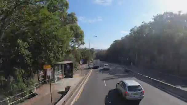 Enregistrement Chronologique Route Entre Sydney Northern Beaches Traversant Spit Bridge — Video