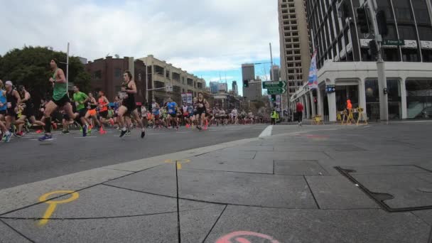 City Surf 2019 Marathon Corner Palmer William Streets Sydney City — Stock Video