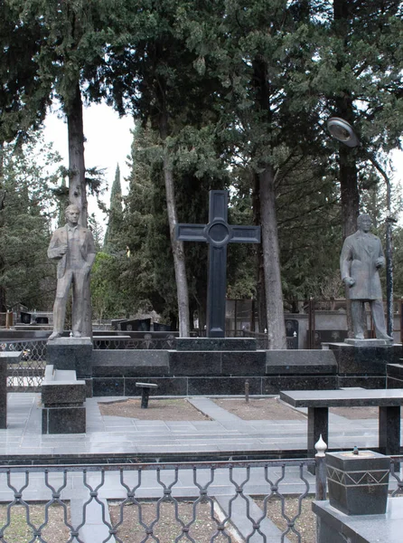 Tiflis Georgien Marmorstatuen Auf Dem Jüdischen Friedhof — Stockfoto