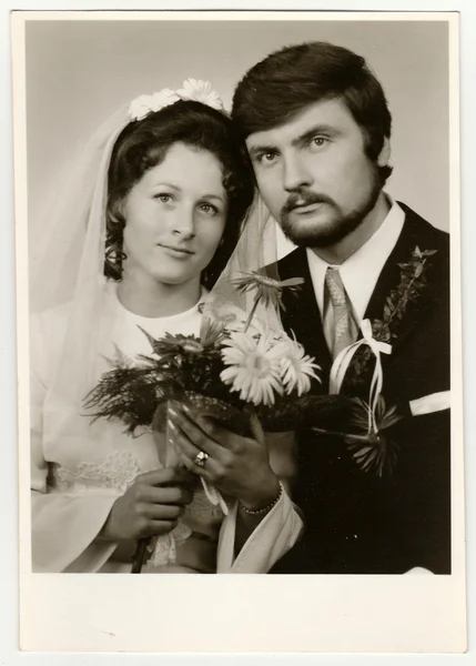 Foto vintage de recém-casados . — Fotografia de Stock