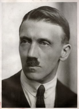 Adolf Hitler, nazi Almanya lideri stüdyo portre. Antika fotoğraf çoğaltılması.