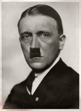 Adolf Hitler, nazi Almanya lideri stüdyo portre. Antika fotoğraf çoğaltılması.