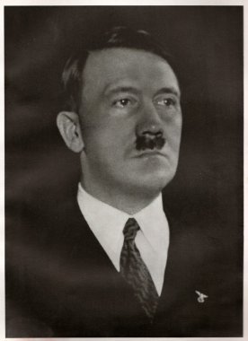 1933 - Almanya: Studio Adolf Hitler, Nazi Almanya lider portresi. Antika fotoğraf çoğaltılması.