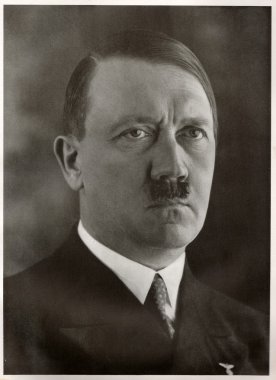 Adolf Hitler, nazi Almanya lideri stüdyo portre. Antika fotoğraf çoğaltılması.